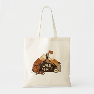 Vintage Wild en Vrij Bergbeklimmen Tote Bag