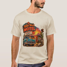 Vintage Wild West Motel Route 66 Klassieke Auto