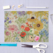 Vintage Wildbloemen Natuur Botanische collage Tissuepapier (Craft)