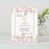 Vintage Wildblumen  Kaart (Staand voorkant)