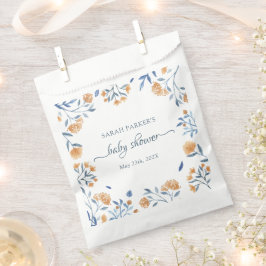 Vintage Wilde Bloem Boho Baby Shower Bedankzakje