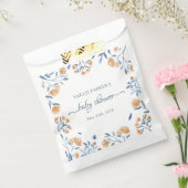 Vintage Wilde Bloem Boho Baby Shower Bedankzakje (Gezegeld)