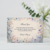 Vintage Wilde Bloem Botanisch Bedankkaart (Staand voorkant)