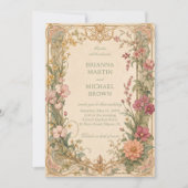 Vintage Wilde Bloem Botanisch Kaart (Voorkant)