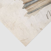 Vintage Wilde Bloemen & Boeken Tissuepapier (Detail)