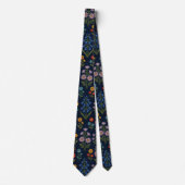 Vintage Wilde Bloemen | Nep-Borduurontwerp Stropdas (Voorkant)