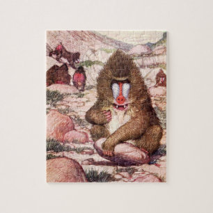 Vintage Wilde Dier, Bavianen door Louis Sargent Legpuzzel