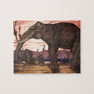 Vintage Wilde Dieren, Olifant door Louis Sargent Legpuzzel