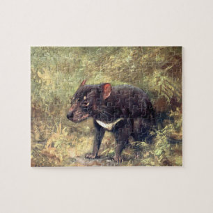 Vintage Wilde Dieren, Tasmaanse Duivel door CE Swa Legpuzzel