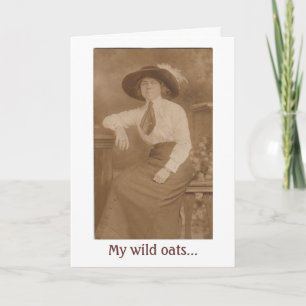 Vintage - Wilde haver omgevormd tot gekorreste tar Kaart