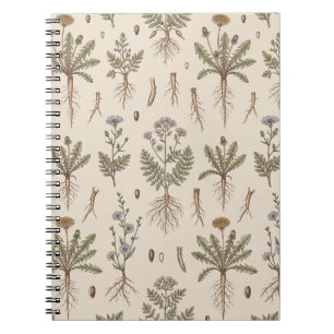 Vintage Wilde Kruiden & Wortels Botanisch Notitieb Notitieboek