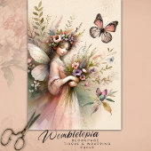 Vintage Wildebloem Fee Decoupage Tissuepapier