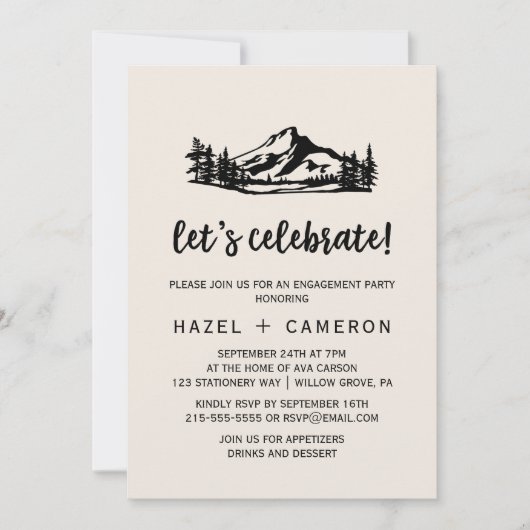 Vintage Wilderness Laten we feesten Kaart (Voorkant)