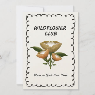 Vintage Wildflower Club Inspiratie Bloemkaart Bedankkaart