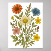 Vintage Wildflower Poster (Voorkant)