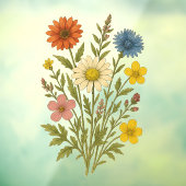 Vintage Wildflower Raamsticker (Vel 3)
