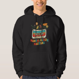 Vintage Wildflowers-cassette Mental Health Matters Hoodie