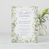 Vintage Wildflowers Garden Bridal Shower Kaart (Staand voorkant)