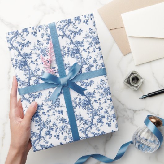 Vintage Wilg Bloesems Cadeaupapier (Geschenken)