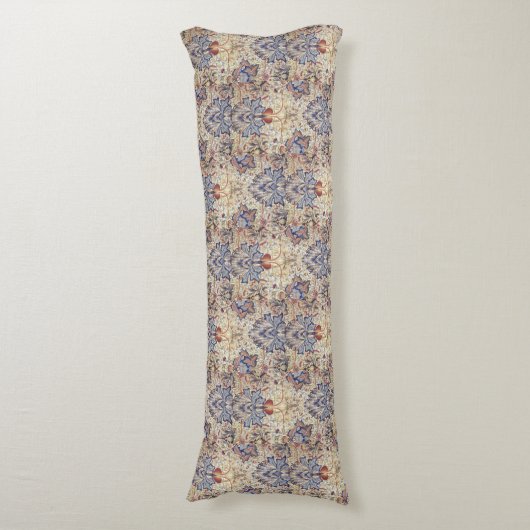 Vintage William Morris Artichoke Lichaamskussen (Voorkant Verticaal)