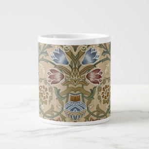 Vintage William Morris Brocaat Bloemensymmetrie Grote Koffiekop