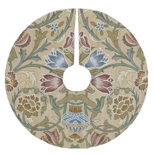 Vintage William Morris Brocaat Bloemmotief Symmetr Kerstboom Rok