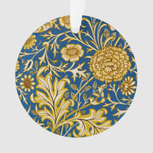 Vintage William Morris Cherwell Blauwe Bloem Kunst Ornament