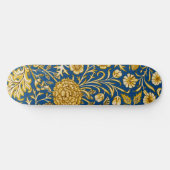 Vintage William Morris Cherwell Blauwe Bloem Kunst Persoonlijk Skateboard (Horizontaal)