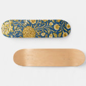 Vintage William Morris Cherwell Blauwe Bloem Kunst Persoonlijk Skateboard (Horizontaal)
