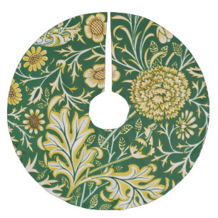 Vintage William Morris Cherwell Groen Bloem Motief Kerstboom Rok
