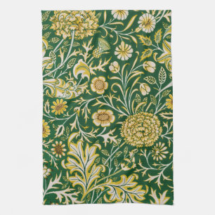 Vintage William Morris Cherwell Groen Bloemmotief Theedoek