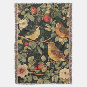 Vintage William Morris Cottage Core Bloemrijke Vog Deken