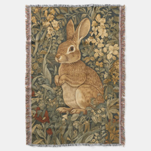 Vintage William Morris Cottage Core Konijn Deken