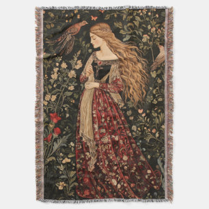 Vintage William Morris Cottage Core Middeleeuwse V Deken