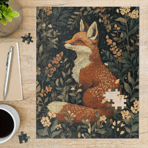 Vintage William Morris Cottage Core Vos & Geblader Legpuzzel