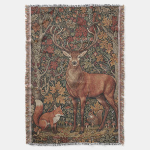 Vintage William Morris Cottage Hertenval Deken