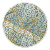 Vintage William Morris Flora Keramische Knop (Voorkant)