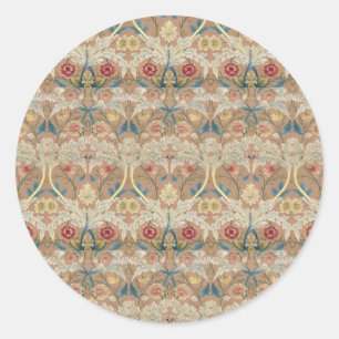 Vintage William Morris Floral Embroidery Ronde Sticker