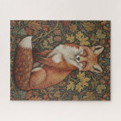 Vintage William Morris Fox Woodland Art Legpuzzel (Horizontaal)