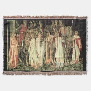 Vintage William Morris Heilige Grail Knachten Deken