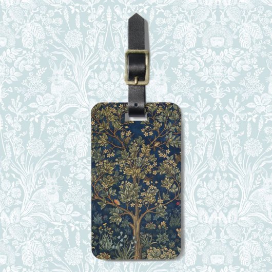 Vintage William Morris–Levensboom  Bagagelabel