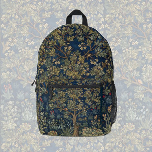 Vintage William Morris–Levensboom Bedrukte Rugzak