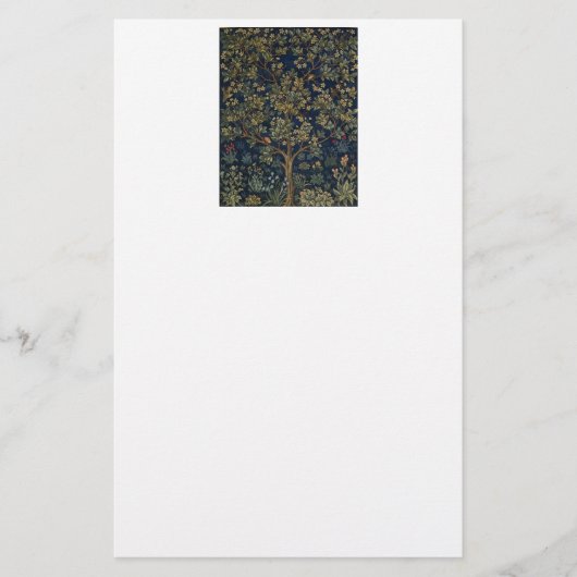 Vintage William Morris–Levensboom  Briefpapier (Voorkant)