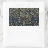 Vintage William Morris–Levensboom Rechthoekige Sticker (Tas)