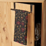 Vintage William Morris Red Gold Poppy Floral Theedoek<br><div class="desc">Transform your kitchen into a gallery of timeless style with this stunning William Morris vintage kitchen towel. Featuring a rich, intricate pattern of deep red poppy florals and golden, winding foliage against a dramatic black background, this design brings the warmth and elegance of the Arts and Crafts movement right into...</div>