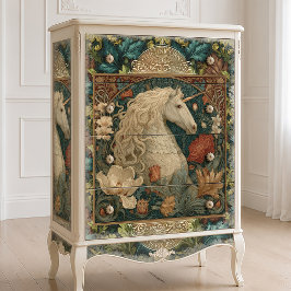 Vintage William Morris stijl Art Nouveau eenhoorn Tissuepapier