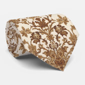 Vintage William Morris Venetiaans Bloemmotief Brui Stropdas (Opgerold)
