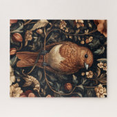 Vintage William Morris vogelblad kunst Legpuzzel (Horizontaal)