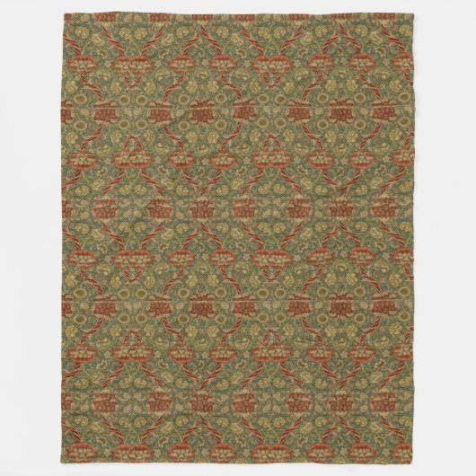 Vintage William Morris Wandle Fleece Deken (Voorkant)