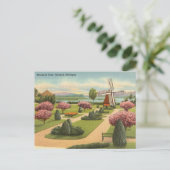 Vintage, Windmill Park, Holland, Michigan Briefkaart (Staand voorkant)
